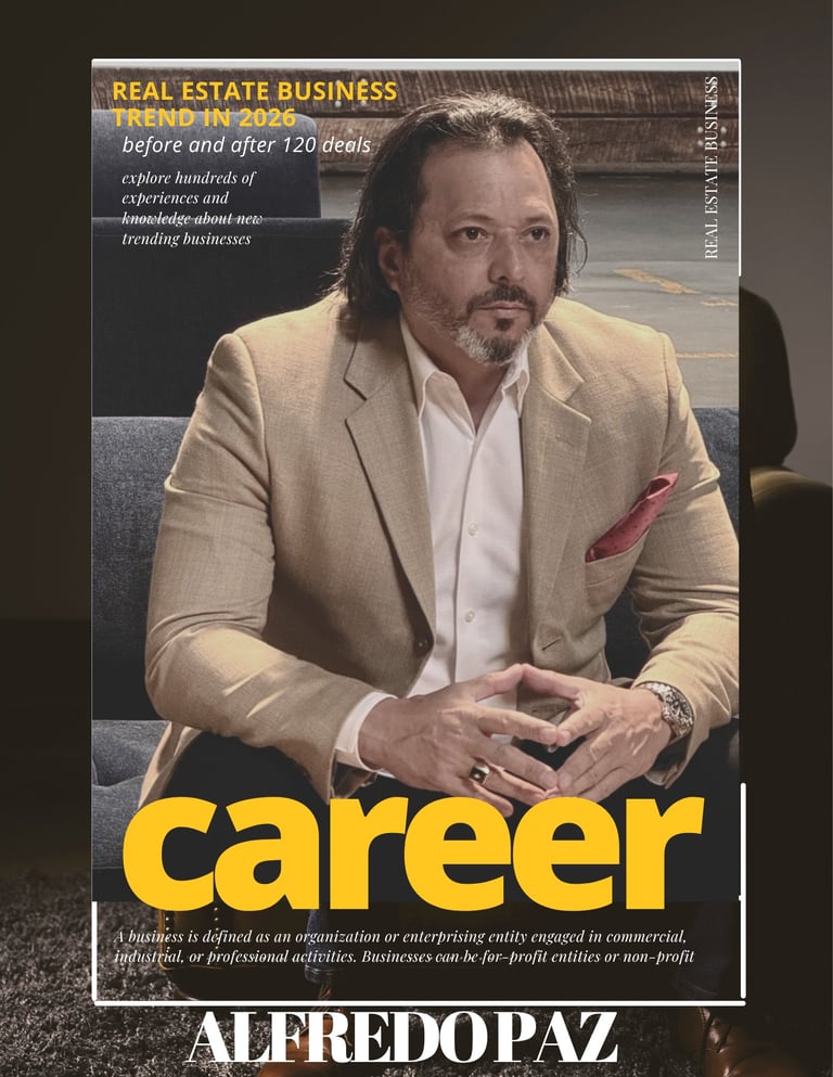 Professional man in beige blazer sitting for real estate business career interview or profile photo